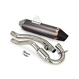 JFG RACING Motorrad Slip-On Auspuff Muffler Full System For CRF150F CRF230F 2003-2013 - T