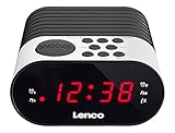 Lenco Radiowecker CR-07 mit LED-Display, 2 Weckzeiten, Dual Alarm, Sleeptimer, Schlummerfunktion, in 3 Farb