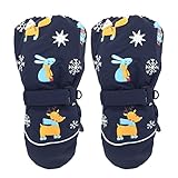 areclern 1 Paar Skihandschuhe Verstellbare Schneehandschuhe Kinder Winterhandschuhe Cy