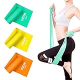 POTOK Fitnessband 3er-Set Theraband Gymnastikband Lang Fitnessbänder Widerstandsbänder Resistance Band Trainingsband für Muskelaufbau, Yoga, Pilates für Männer und F