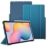 Fintie Hülle für Samsung Galaxy Tab S6 Lite - Slim Schutzhülle mit transparenter Rückseite Abdeckung Cover, Auto Sleep/Wake für Tab S6 Lite 10.4 SM-P610/ P615 2020, Satinoptik blaugrü