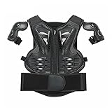 TDHLW Motorrad Kinder Body Armor Gear Schutzanzug Kinder RüCken Brust Knie Ellenbogen Protektor Schutzkleidung füR Skateboard Skifahren Skating Offroad Motorrad Outdoor AktivitäTen,Schw