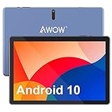 Tablet 10 Zoll Android 10 Tablet Quad-Core-Prozessor, AWOW Tablet 10 Angebote, 4GB RAM, 64GB eMMC, 1.5~1.6GHz, 1280 x 800 HD IPS, 2MP & 13MP Kamera, Android 10, Bluetooth 4.0, Type-C, 5000