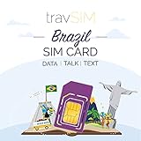 travSIM SIM Karte für Brasilien (UK SIM Karte) Gültig für 30 Tage - 20GB Mobile Daten - Brasilianische SIM Karte für Brasilien - Kostenloses Roaming in 71+ R