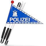 Karl Drais Fahrradwimpel Polizei | Fahrrad Wimpel | Jungen Sicherheitswimp