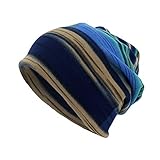XUQIAN Wintermütze Mütze Männer und Herren Geschenke, Gestreifte Beanie Winter Mütze Unisex, Baumwoll Warme Laufmützen Geburtstag W