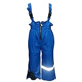 Outburst - Jungen Regenhose mit Latz und Fleece Wasserundurchlässig Matschhose, blau - Größe 110