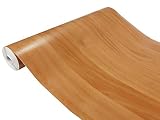 DecoMeister Klebefolien in Holz-Optik Holzfolien Deko-Folien Holzdekor Selbstklebefolie Möbelfolie Selbstklebend Holz-Maserung 45x100 cm Erle H