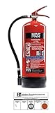 MBS-FIRE 6L Schaumfeuerlöscher - Feuerlöscher für einen sicheren Haushalt - Schaumlöscher mit Manometer inkl. Wandhalterung - inkl. Plakette, nach DIN EN 3, 27A 183B = 9LE