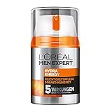 L'Oréal Men Expert Gesichtspflege für Männer, Feuchtigkeitscreme mit Guarana und 4x mehr Vitamin C, Hydra Energy Feuchtigkeitspflege 24H Anti-Müdigkeit, 1 x 50