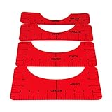 ZSDFW 4PCS T-Shirt Lineal Guide T-Shirt Template Centering Guide Messwerkzeug für Kleinkinder Kleinkinder Jugend Erwachsene,R