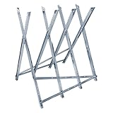 ECD Germany Sägebock für Kettensäge - 4-Fach - aus Metall verzinkt - 150 kg Belastbarkeit - klappbar und verstellbar - 82 x 73,5 x 83,5 cm - Sägegestell Sägehilfe Holzsägebock Kettensägebock Holzbock