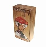 Präsentkarton HEIMAT - toller Karton in Holzoptik mit Bollenhut Motiv - WK 2er - Weinkoffer Weinkarton Box Truhe Verpackung Geschenk (1)