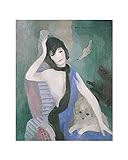 Marie Laurencin'Porträt von Mademoiselle Chanel'Leinwandbilder für die Küche Moderne Bilder Wohnzimmer Dekoration Leinwand Wandbilder Gemälde Drucke Büro Wandbilder(35x45cm14x17inch,Ungerahmt)