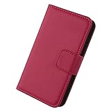 Gukas Design Echt Leder Tasche Für Timmy M7 5.5' Hülle Handy Flip Brieftasche mit Kartenfächer Schutz Protektiv Genuine Premium Case Cover Etui Skin Shell (Rosa)