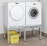 Neue ausführung Waschmaschinen Untergestell Mara 2 50 cm hoch 6-beinig Made in Germany Verstärkte Aluminium Ausführung rostfrei für 2 M