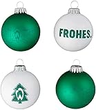 Werder Bremen Weihnachtskugeln, Christbaumschmuck 4er-Set 21-83025