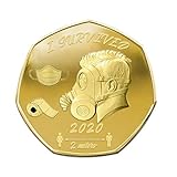 B/N TriLance Münzen Gedenkmünze für Überlebende Gold & Silber 2020 Survivors Gedenkmünze Doppelseitige Gedenkmünze Gedenkmünze Erinnerungsgeschenk für Frauen und Männer (Gold-A2)