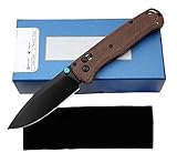 Camping Klappmesser Premium Custom messer AUS klinge messer Schwarz Taschenmesser,Klein messer Outdoor Survival Scharf messer metall Stahl messer Material Flachs messer Braun mit S