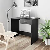 Moderner Schreibtisch mit Einer Schublade,Schreibpult,Büroschreibtisch,Computertisch,Bürotisch,PC Tisch,Arbeitstisch,Esstisch, Schwarz 100×50×76 cm Spanp