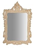 Biscottini Wandspiegel 108 x 72 x 6 cm Made in Italy | Spiegel Shabby Hell | Barock Spiegel | rechteckig