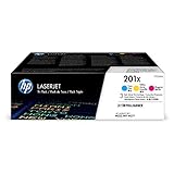 HP 201X Original LaserJet Tonerkartuschen Cyan/Magenta/Gelb mit hoher Reichweite (3er-Pack)