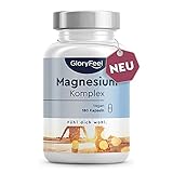 Magnesium Komplex - 400mg elementares Magnesium pro Tag - Premium: Aus 5 hochwertigen Verbindungen - Laborgeprüft ohne Zusätze in Deutschland herg