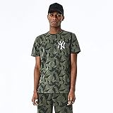 New Era Geometric Camo Tee Neyyan T-Shirt, Linie New York Yankees Herren, Herren, 12485738, Grün (Green med), XS