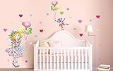 Beiwanda Wandtattoos Wandtattoo Prinzessin Lillifee Maus mit Luftballons (70x47cm)