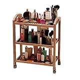 GHCXY Bewegliche Wagen, Küchenaufbewahrung Handwagen, Schönheitssalonwagen, Für Nagel-Kunst-Salon, Multi-Zweck-Rollender Bewegliches Lagerwagen/Holz/60 * 25 * 73C