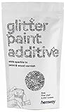 Hemway Silver Glitter Lackadditiv FINE 1/64' 0.4mm Für Emulsion Farben auf Wasserbasis - Interior & Exterior Wand, Decke, Holz, Lack, Matt, Glanz, Satin, Seide - 100g / 3,5 U