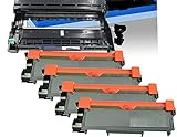 XWSQQ dauerhaft Original - 4PK TN660 Toner + 1PK DR630 Trommeleinheit Kompatibel mit Brother DCP-L2520DW DCP-L2540DW Qualitätszubehö