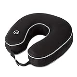 HoMedics Reisekissen, vibrierendes Nackenmassagekissen mit komfortablem Memory Foam, entspannt Muskeln, wirkt belebend, U-förmige Kopfstütze, Nackenhörnchen, Nackenstütze, Komfort b