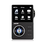 AGPTEK MH01 8GB HiFi MP3 Player Portabler High Definition Audio Musik Player mit 2,4 Zoll Display, drehbar Lautstärketasten, Schw