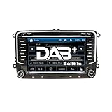 NVGOTEV Eingebautes DAB 2 Din Autoradio GPS Kompatibel mit Golf VW Skoda Seat 7 Zoll Doppel Din Hauptgerät mit DVD CD Player GPS USB SD FM AM RDS Bluetooth SWC