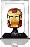 Acryl-Vitrine für Lego 76165, staubdicht, transparent, Schaukasten für Lego 76165 Marvel Super Heroes Iron Man Helm (nicht im Lieferumfang enthalten) (2 mm) (3 mm)