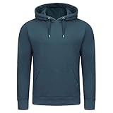 riverso Herren Kapuzenpullover RIVTheo Hoodie Sweatshirt Pullover Kapuze Kängurutaschen Regular Fit Einfarbig Baumwolle Blau 4XL, Größe:4XL, Farbe:Navy (19400)