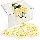 Sweet Wishes 900g Belgische weiße Fondue-Schokolade Drops - zart schmelzender Hochgenuss feine Leckerei für Schoko-Brunnen Fondue-Sets - beste Qualität - 10 Portionsbeutel zu je 90 g einzeln verpack