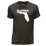 Stuff4 Herren/X Klein (XS)/Dunkelbraun/Rundhals T-Shirt/USA Staat/F