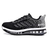 Unisex Herren Damen Sneakers Sportschuhe Bequeme Laufschuhe Schnürer Air Running Shoes 35-45(833BK41)