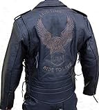Lederjacke Leder Jacke für Biker Chopper Mottoradjacke Motorrad Rocker Punk
