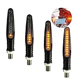 Furado Motorrad Blinker Led,4 Stück Motorrad Blinker, Motorrad Led Blinker 12v Universal Led Indicator Daytime Running Light Led Lauflicht B
