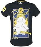 Pokémon Enton Männer T-Shirt schwarz XL 100% Baumwolle Anime, Fan-Merch, Gaming, Zeichentrick