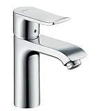 hansgrohe Wasserhahn Metris (Armatur mit Auslauf Höhe 110mm und Zugstangen-Ablaufgarnitur) C