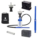 DIAMOND HOOKAH Premium Travel Shisha to Go + 1 KG Kohle + Toaster + 1 x Schlauchset, Wasserpfeife Shisha Edel Komplettset mit 1 Anschluss. 360 Grad Gewinde, Tasche to Go (Blau)