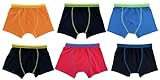 6 Paar Boxershorts für Jungen, Stretch-Baumwolle, Jersey, mehrfarbig, 134