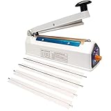 Heißsiegelmaschine 300mm Folienschweißgerät Eisengehäuse Impulse Heat Sealer Balkenschweißgerät Tüten Schweißgerät Verschweißer Verpackungsgerät für alle thermop