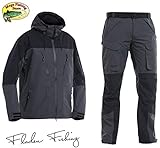 Fladen Fishing Authentic 2.0 Outdoor & Angel Anzug - Jacke + Hose Atmungsaktiv Wasserdicht 10.000mm - Angelanzug (M)
