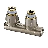 Simplex Umlenkstück für vertauschten Vor- und Rücklauf, Typ E1/50 mit selbstdichtenden Anschlussnippeln, Eck, G3/4i x G3/4a Eurokonus F10077 S