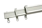 Gardinia Clip-On Paneelwagen 3er Set für Flächenvorhangschienen Perfectline, 60 cm, Aluminium, G